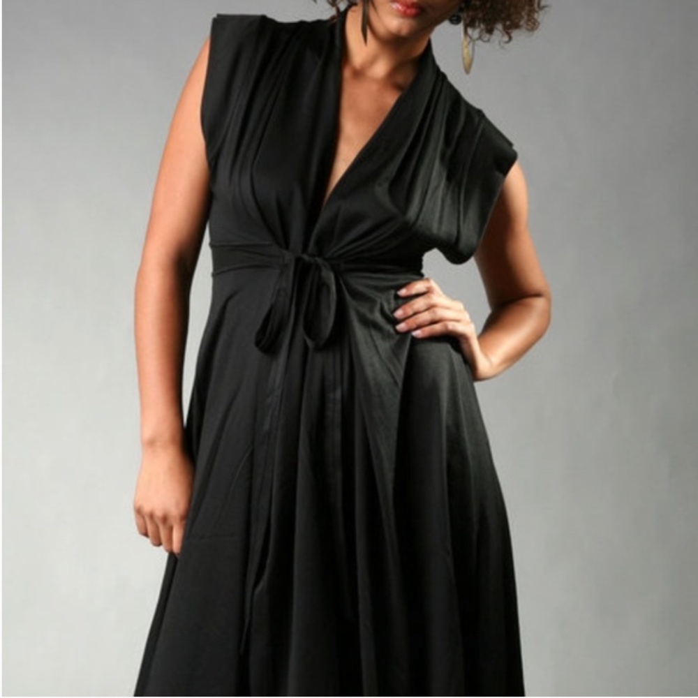 Diesel NWT Tie Deep V-Neck Dress XL